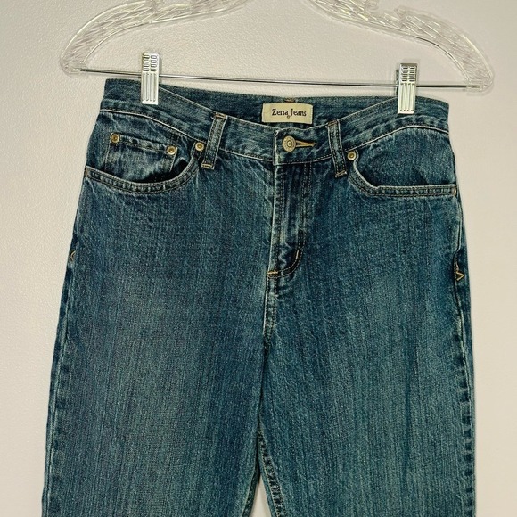 Zena Jeans Vintage High Rise Women Size 4 Medium Wash Straight Leg - Picture 9 of 11